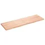 Massive Eichenholz-Badezimmer-Arbeitsplatte, hellbraun behandelt, 160x50x(2-4)cm. von vidaXL, Arbeitsplatten - Ref: Foro24-31...