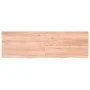 Massive Eichenholz-Badezimmer-Arbeitsplatte, hellbraun behandelt, 160x50x(2-4)cm. von vidaXL, Arbeitsplatten - Ref: Foro24-31...