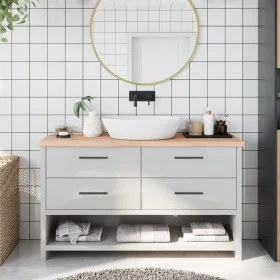 Untreated solid wood bathroom countertop 140x40x(2-4) cm by vidaXL, Countertops - Ref: Foro24-3156051, Price: 70,86 €, Discou...
