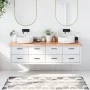 Hellbraun behandelte Badezimmerarbeitsplatte aus Massivholz, 180 x 40 x (2-4) cm von vidaXL, Arbeitsplatten - Ref: Foro24-315...