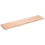 Hellbraun behandelte Badezimmerarbeitsplatte aus Massivholz, 180 x 40 x (2-4) cm von vidaXL, Arbeitsplatten - Ref: Foro24-315...