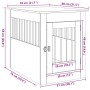 Jaula para perros madera de ingeniería madera vieja 55x80x68 cm