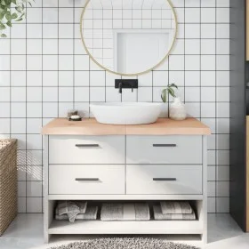 Untreated solid wood bathroom countertop 120x60x(2-6) cm by vidaXL, Countertops - Ref: Foro24-3156048, Price: 101,71 €, Disco...