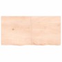 Unbehandelte Badezimmerarbeitsplatte aus Massivholz, 120 x 60 x (2–6) cm von vidaXL, Arbeitsplatten - Ref: Foro24-3156048, Pr...