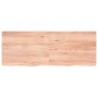 Badezimmerarbeitsplatte aus hellbraun behandeltem Massivholz, 160 x 60 x (2–4) cm von vidaXL, Arbeitsplatten - Ref: Foro24-31...