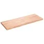 Encimera baño madera maciza tratada marrón claro 160x60x(2-6)cm de vidaXL, Encimeras - Ref: Foro24-3156160, Precio: 148,43 €,...
