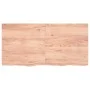 Badezimmerarbeitsplatte aus hellbraun behandeltem Massivholz, 120 x 60 x (2–6) cm von vidaXL, Arbeitsplatten - Ref: Foro24-31...
