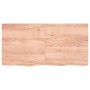 Light brown treated solid wood bathroom countertop 120x60x(2-6)cm by vidaXL, Countertops - Ref: Foro24-3156144, Price: 118,41...