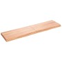 Badezimmerarbeitsplatte aus hellbraun behandeltem Massivholz, 160 x 40 x (2–6) cm von vidaXL, Arbeitsplatten - Ref: Foro24-31...