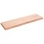 Badezimmerarbeitsplatte aus hellbraun behandeltem Massivholz, 140 x 40 x (2–6) cm von vidaXL, Arbeitsplatten - Ref: Foro24-31...