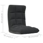 Silla de suelo plegable de tela negra von vidaXL, Bodenstühle - Ref: Foro24-336590, Preis: 74,75 €, Rabatt: %