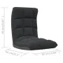 Silla de suelo plegable de tela negra de vidaXL, Sillas de suelo - Ref: Foro24-336590, Precio: 73,69 €, Descuento: %