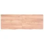 Badezimmerarbeitsplatte aus hellbraun behandeltem Massivholz, 140 x 50 x (2–6) cm von vidaXL, Arbeitsplatten - Ref: Foro24-31...