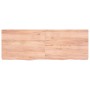 Encimera baño madera maciza tratada marrón claro 140x50x(2-6)cm de vidaXL, Encimeras - Ref: Foro24-3156150, Precio: 117,27 €