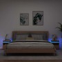 Mesitas de noche con luces LED 2 uds roble artisan 40x39x48,5cm