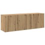 Muebles para TV de pared 2 unidades roble artesanal 60x30x41 cm en Muebles TV | Comprar online en Foro24