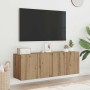 Muebles para TV de pared 2 unidades roble artesanal 60x30x41 cm en Muebles TV | Comprar online en Foro24