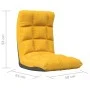 Klappbare Bodenliege aus senfgelbem Stoff von vidaXL, Bodenstühle - Ref: Foro24-336591, Preis: 73,87 €, Rabatt: %
