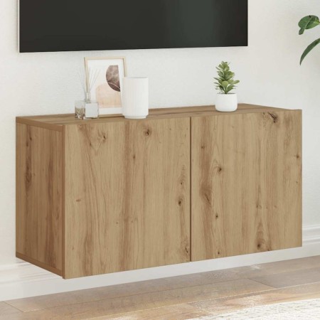 Mueble de TV de pared roble artisian 80x30x41 cm