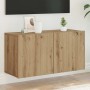 Mueble de TV de pared roble artisian 80x30x41 cm