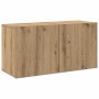 Mueble de TV de pared roble artisian 80x30x41 cm