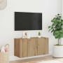 Mueble de TV de pared roble artisian 80x30x41 cm