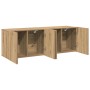 Muebles de TV de pared 2 unidades roble artisian 80x30x41 cm