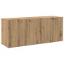 Mueble para TV de pared roble artisian 100x30x41 cm