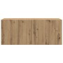 Mueble para TV de pared roble artisian 100x30x41 cm