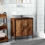 Armario de lavabo baño madera ingeniería envejecida 60x30x60 cm
