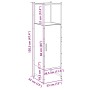 Armario de baño madera ingeniería roble artisan 33x33x120,5 cm