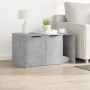 Mueble arenero para gatos madera gris hormigón 80x50x45 cm