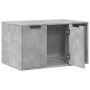 Mueble arenero para gatos madera gris hormigón 80x50x45 cm