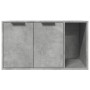 Mueble arenero para gatos madera gris hormigón 80x50x45 cm