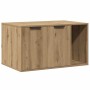 Mueble arenero para gatos madera roble artisian 80x50x45 cm