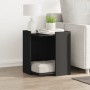 Mueble arenero para gatos madera ingeniería negro 42x42x51 cm