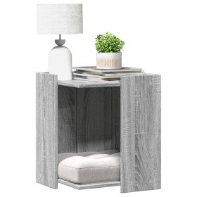 Mueble arenero para gatos madera gris Sonoma 42x42x51 cm