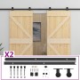 Puerta corredera con herrajes madera maciza de pino 100x210 cm de vidaXL, Puertas - Ref: Foro24-3057598, Precio: 432,15 €, De...