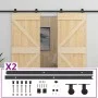 Sliding door with solid pine wood hardware 100x210 cm by vidaXL, Doors - Ref: Foro24-3057598, Price: 481,25 €, Discount: %