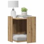 Mueble arenero para gatos madera roble artisian 42x42x51 cm