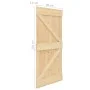 Sliding door with solid pine wood hardware 90x210 cm by vidaXL, Doors - Ref: Foro24-3057593, Price: 385,55 €, Discount: %