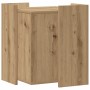 Mueble arenero para gatos madera roble artisian 42x42x51 cm