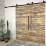 Beschlagsatz für Schiebetüren aus schwarzem Stahl, 2 Einheiten, 200 cm von vidaXL, Türrahmen - Ref: Foro24-3059843, Preis: 10...
