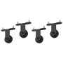 Kit de herrajes de puertas correderas acero negro 2 uds 200 cm de vidaXL, Marcos de puertas - Ref: Foro24-3059843, Precio: 10...