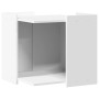 Mueble arenero para gatos madera ingeniería blanco 53x53x51 cm