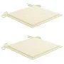 Batavia chairs 2 units solid teak with cream cushions by vidaXL, Garden chairs - Ref: Foro24-3062129, Price: 246,02 €, Discou...