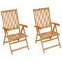 Garden chairs 2 units with taupe cushions solid teak wood by vidaXL, Garden chairs - Ref: Foro24-3062384, Price: 278,86 €, Di...