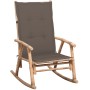 Rocking chair with bamboo cushion by vidaXL, Garden chairs - Ref: Foro24-3063911, Price: 152,74 €, Discount: %