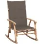 Schaukelstuhl mit Bambuskissen von vidaXL, Gartenstühle - Ref: Foro24-3063911, Preis: 150,94 €, Rabatt: %