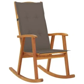 Silla mecedora con cojines madera maciza de acacia de vidaXL, Sillas de jardín - Ref: Foro24-3064187, Precio: 202,99 €, Descu...